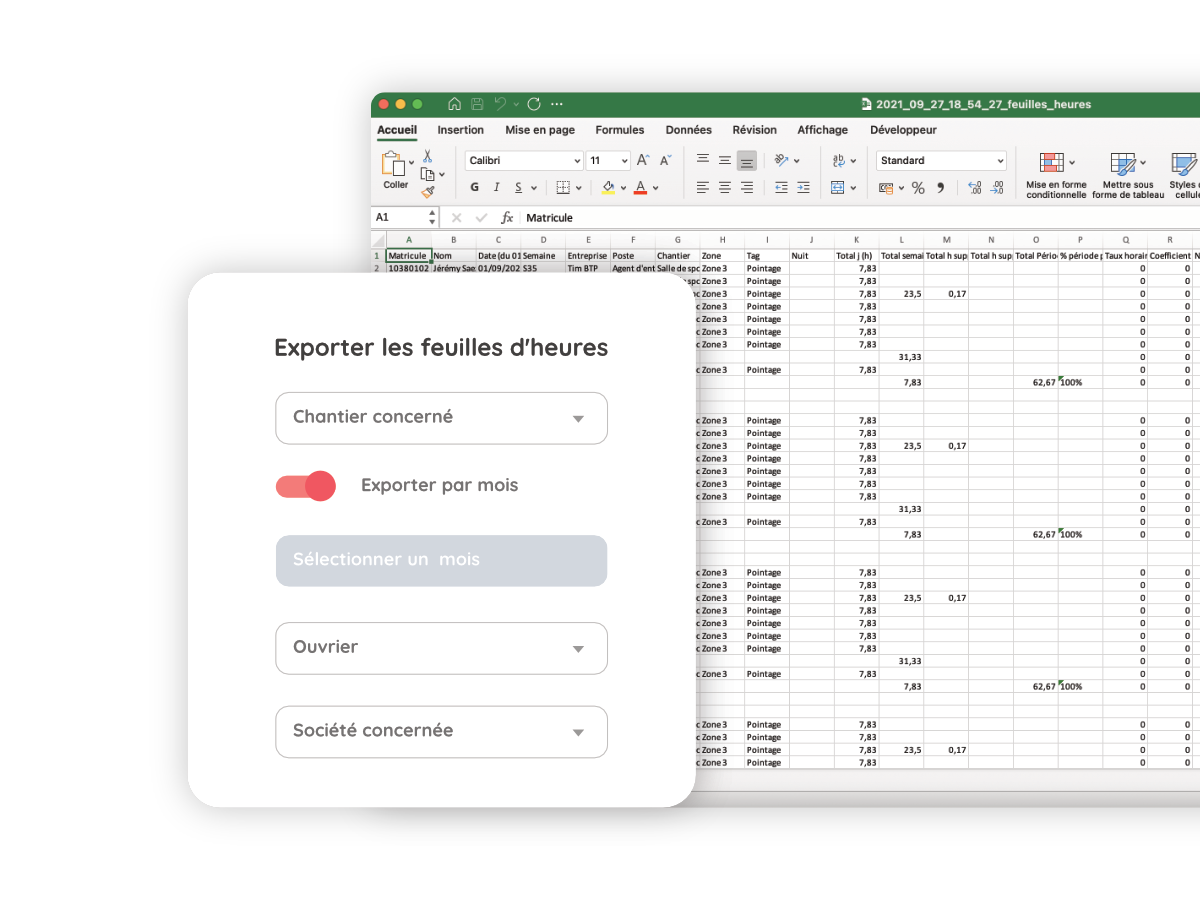 Feuilles d'heures - Tim Management